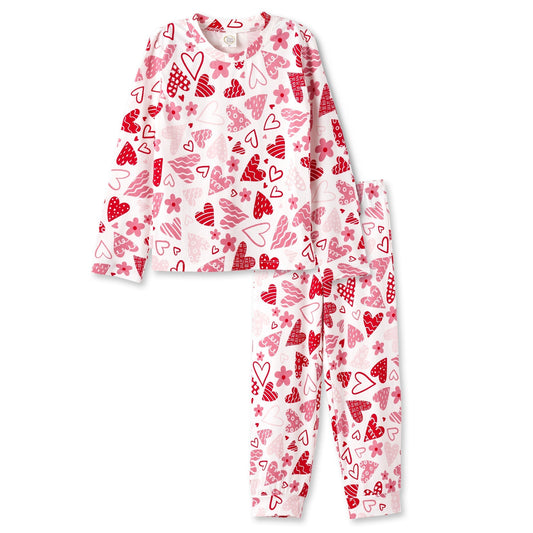 Hearts Girl's Bamboo Pajama Set