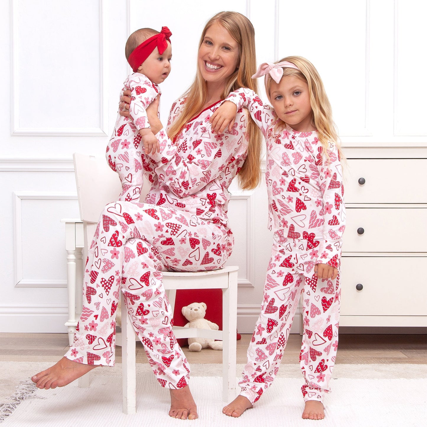 Hearts Women's Bamboo Pajama Set