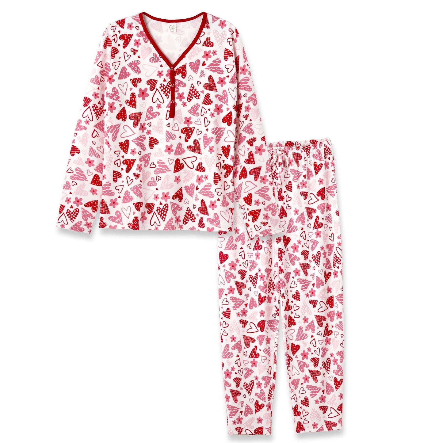 Hearts Women's Bamboo Pajama Set