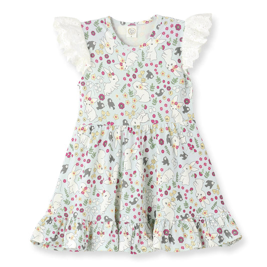Bunny Garden Dress – Ruffle Hem Bamboo Dress