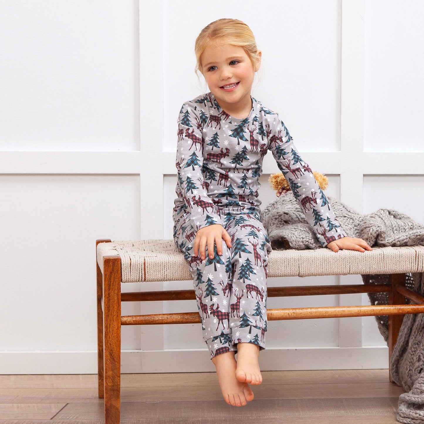 Nordic Pines Kids Bamboo Pajama Set - Family Matching