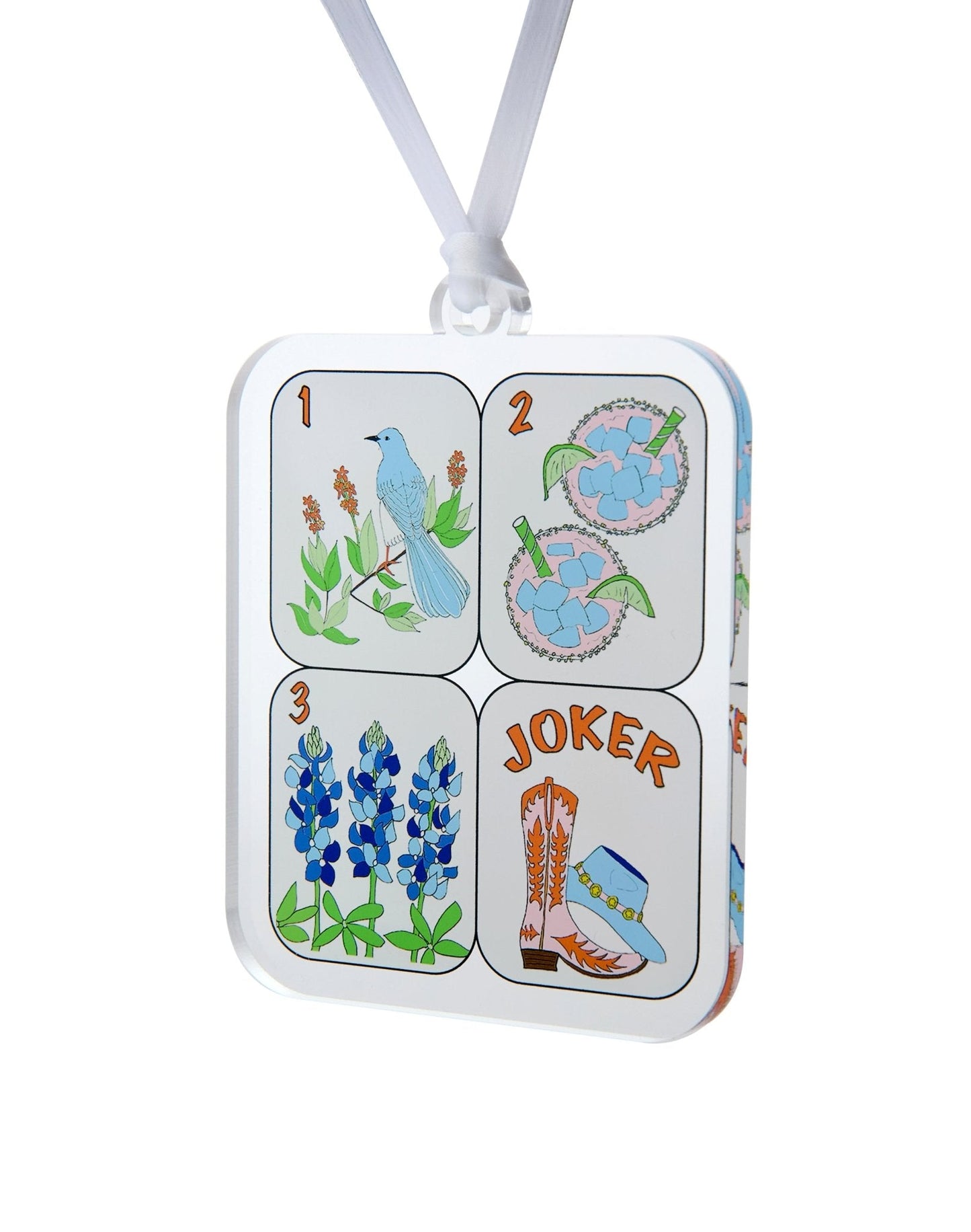 Texas Mahjong Tiles Acrylic Ornament