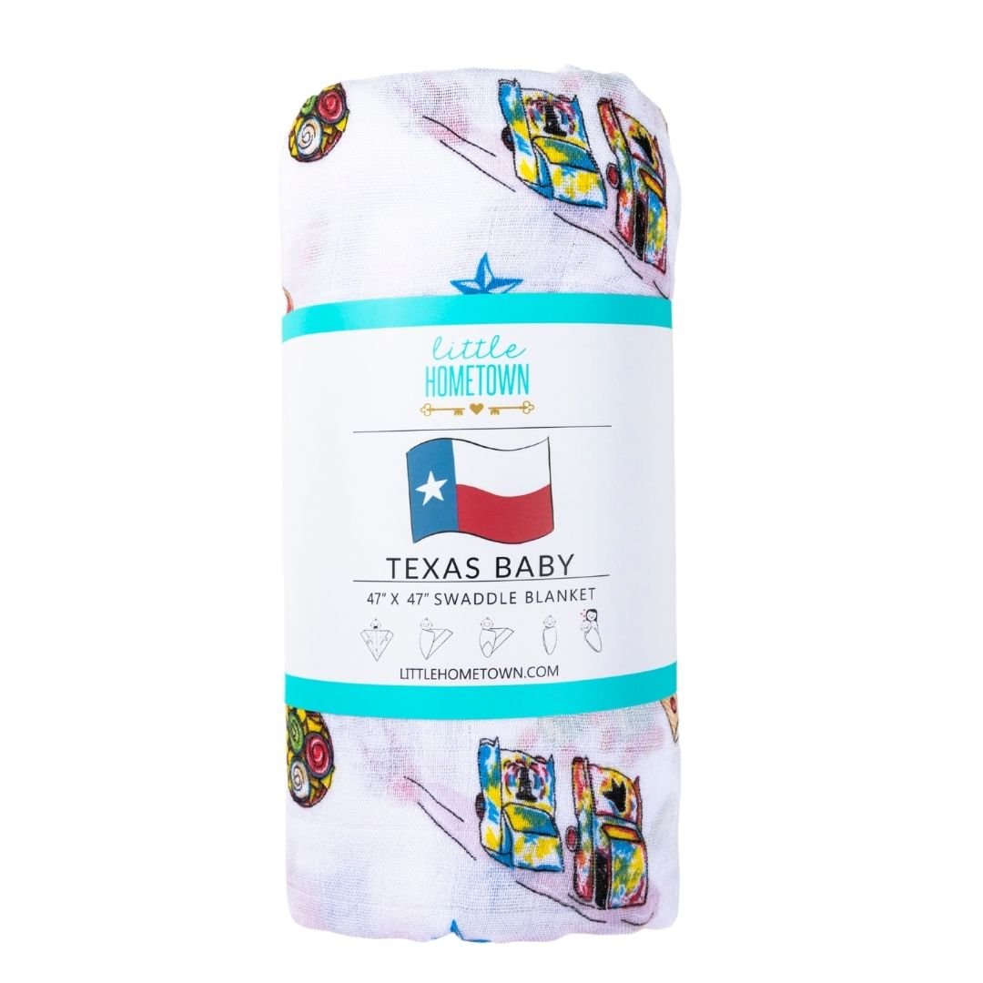 Texas Pride Newborn Gift Bundle: Swaddle, Bib & Onesie