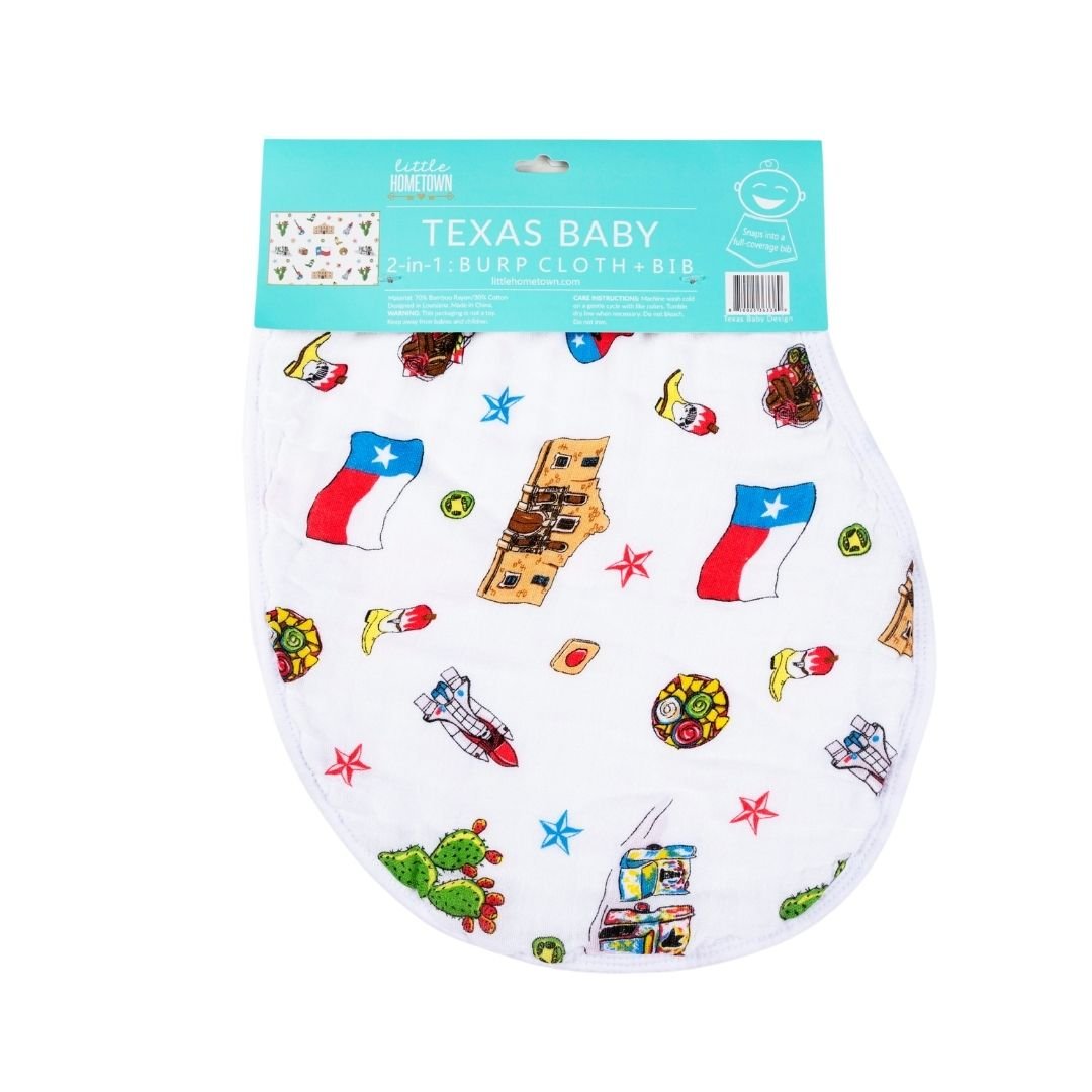 Texas Pride Newborn Gift Bundle: Swaddle, Bib & Onesie