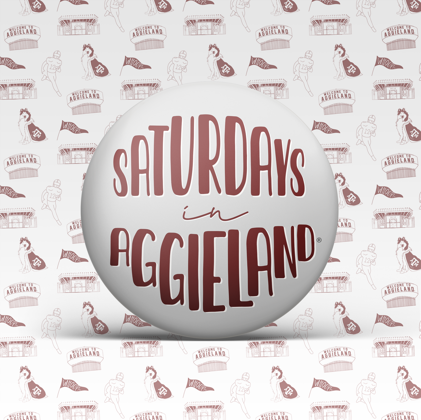 Saturdays In Aggieland Button
