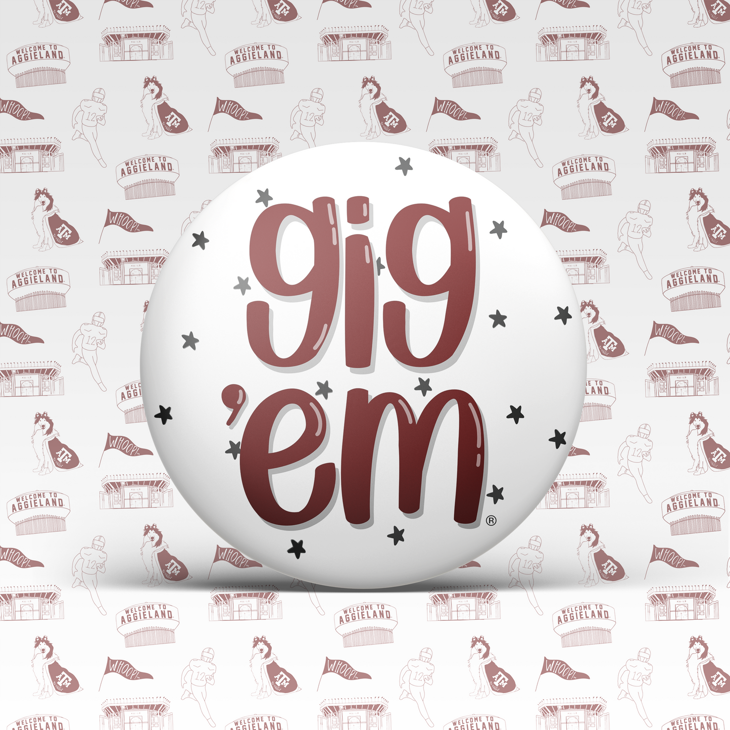 Gig 'Em Stars Button