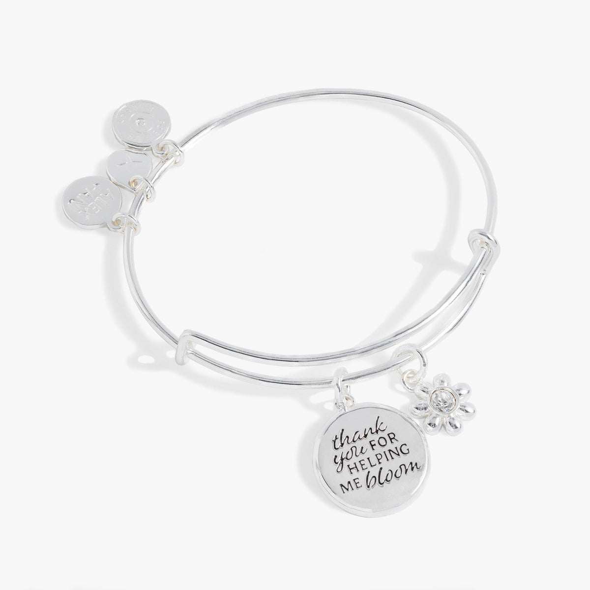 Thank You For Helping Me Bloom' Charm Bangle