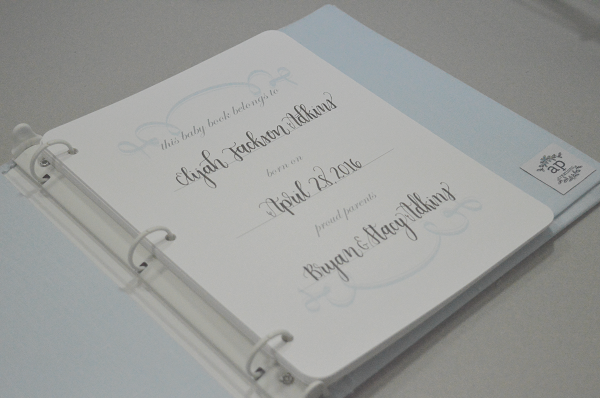 Baby Memory Book - White Linen (w/ SILK Bow)
