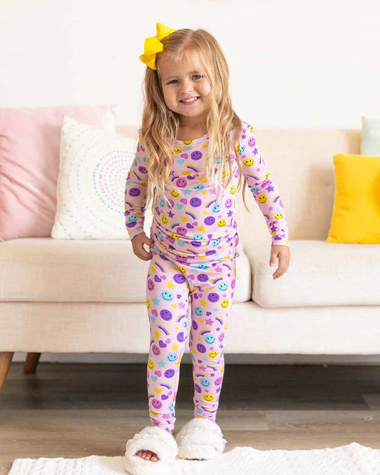 Smiley Rainbow Bamboo Toddler Lounge Set
