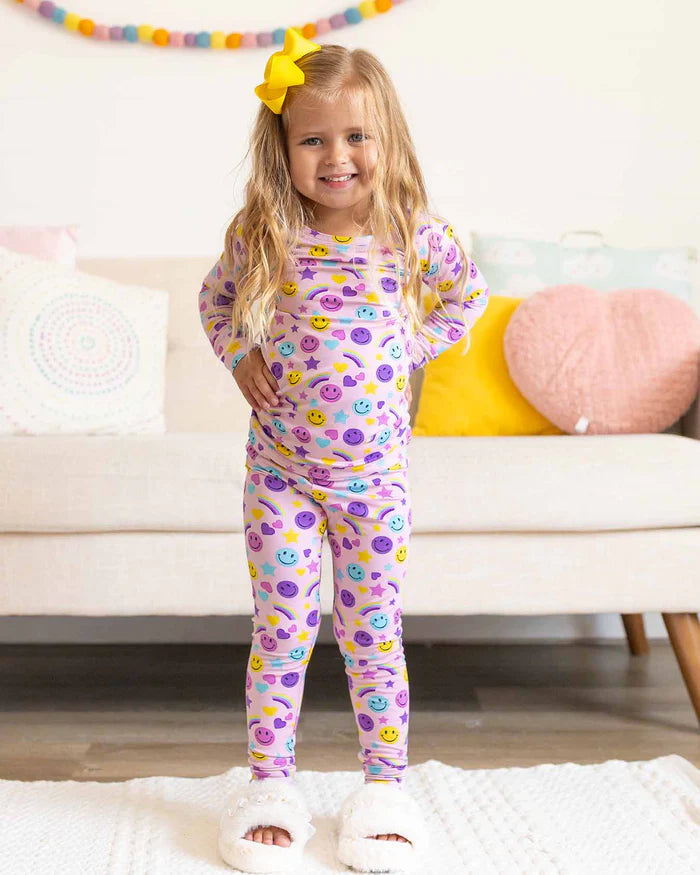Smiley Rainbow Bamboo Toddler Lounge Set