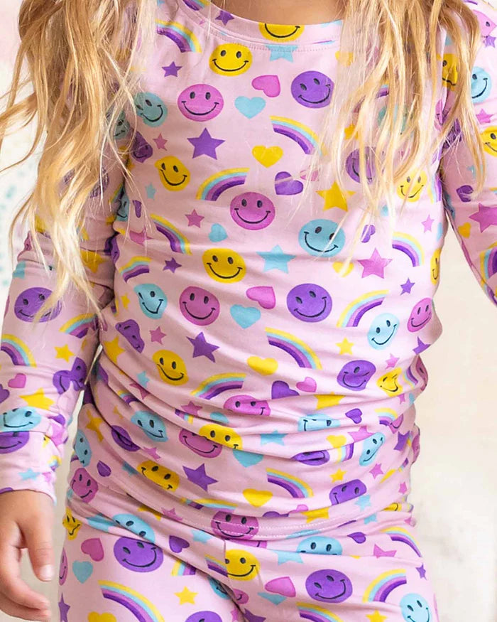 Smiley Rainbow Bamboo Toddler Lounge Set