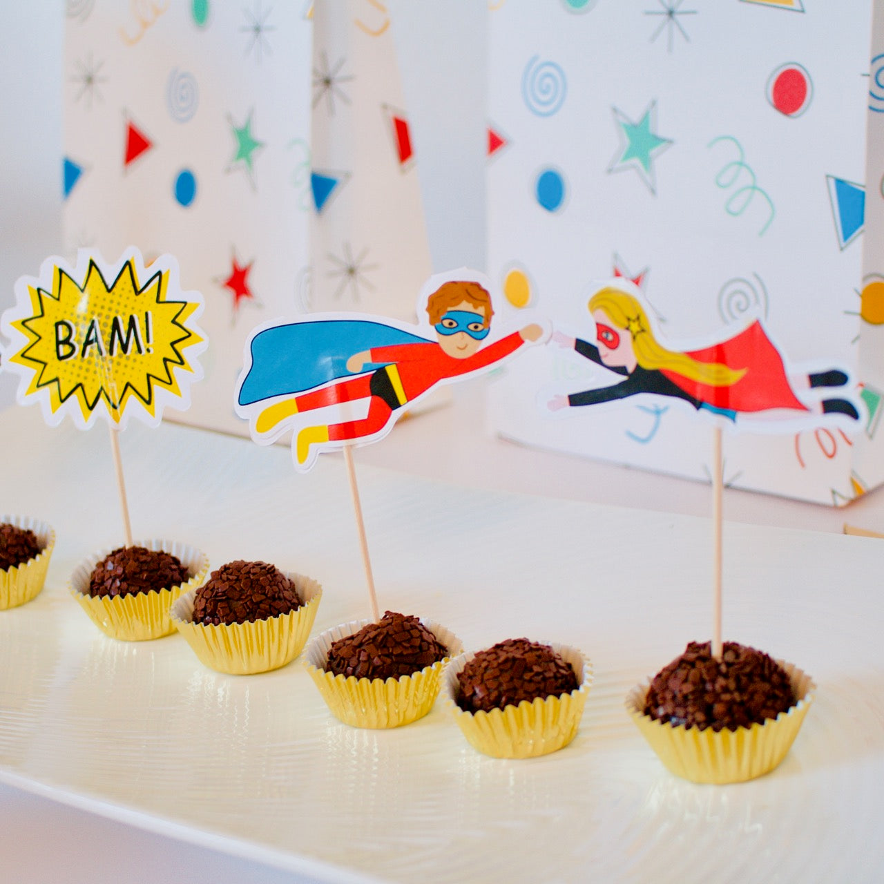 Superheroes Toppers (Set of 12)