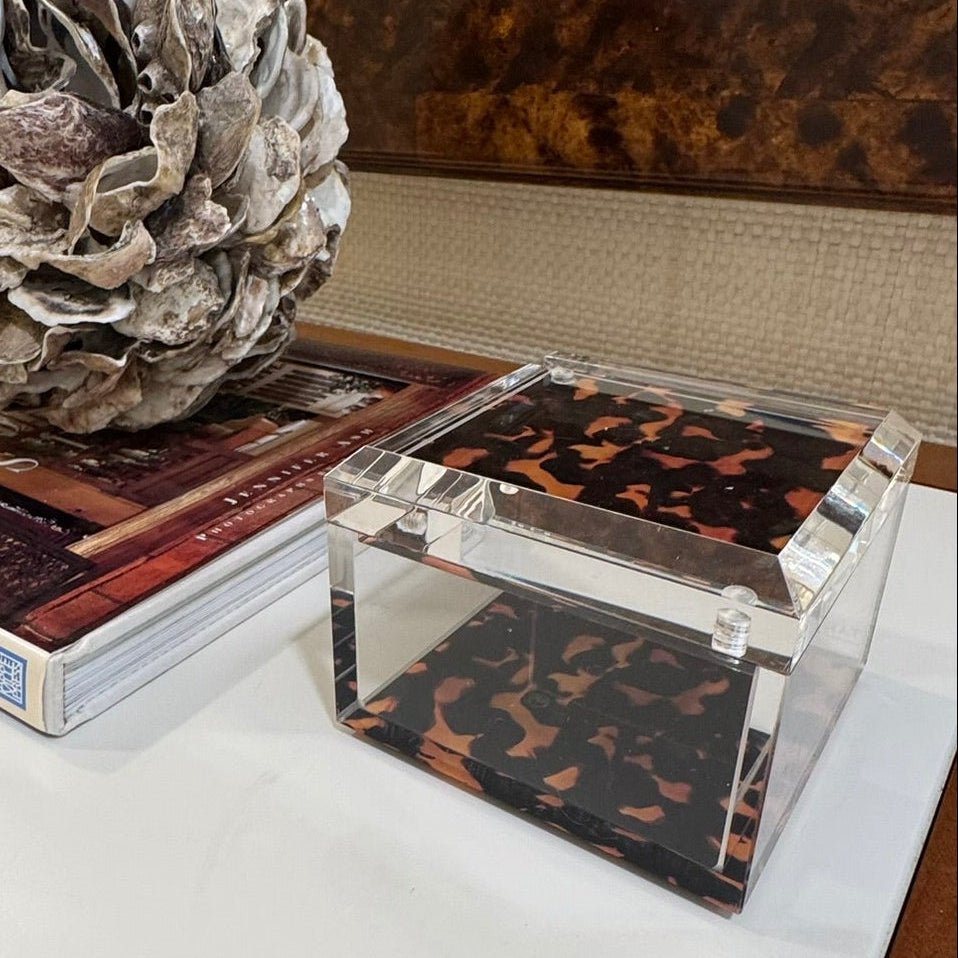 Tortoise Acrylic 4" x 4" Photo Box