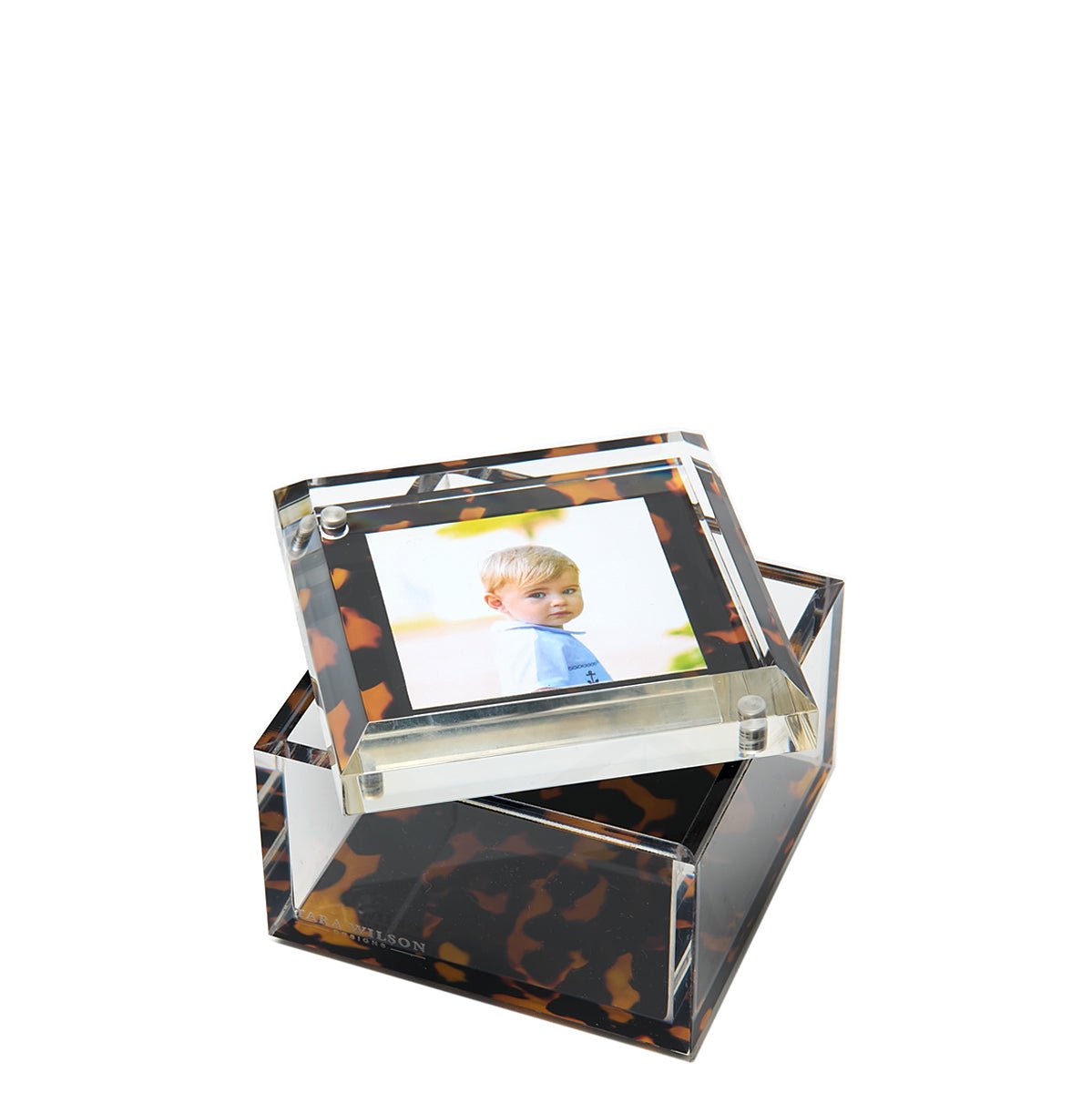 Tortoise Acrylic 4" x 4" Photo Box