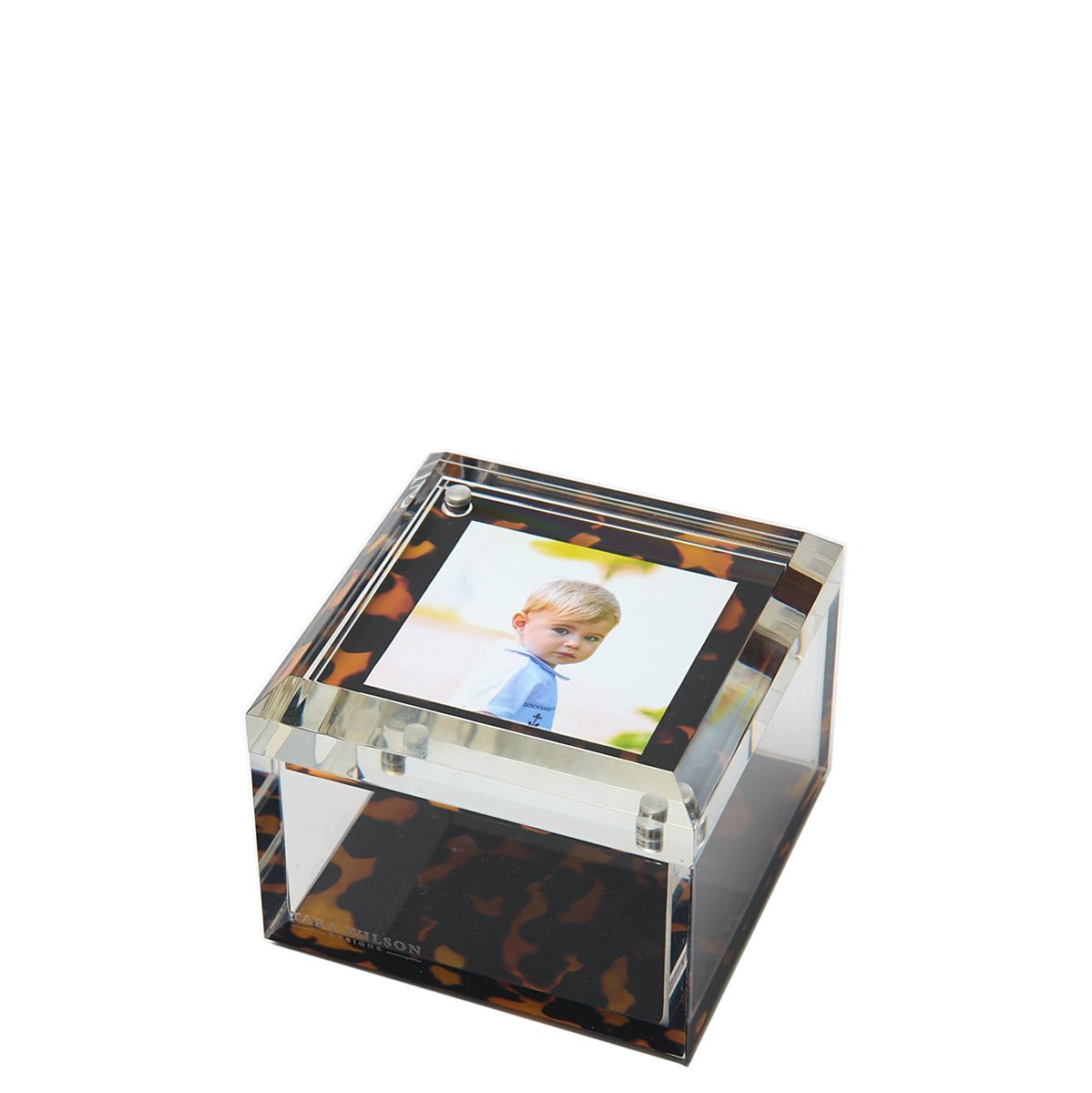 Tortoise Acrylic 4" x 4" Photo Box