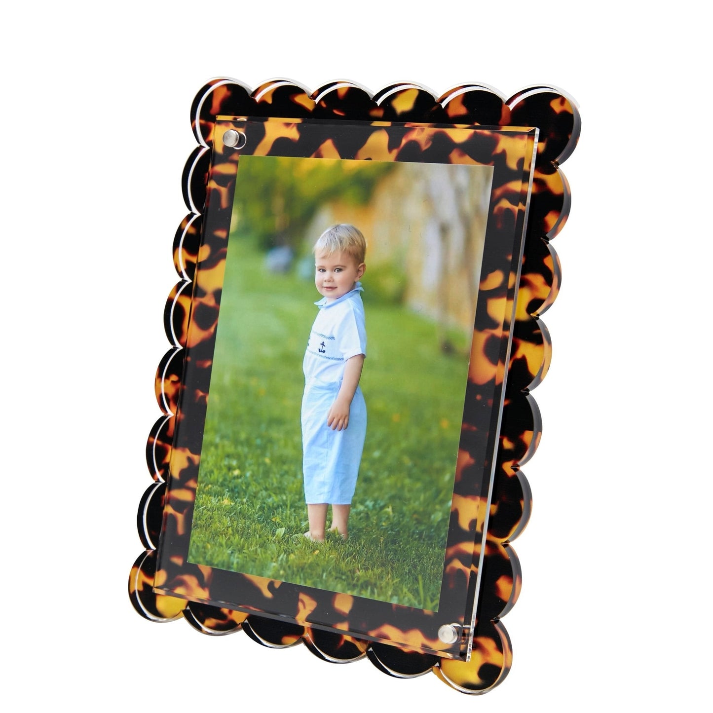 Tortoise Acrylic Scallop Frame
