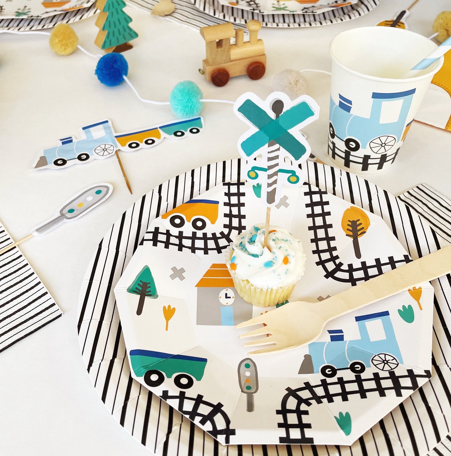 Steam Train Party Cups (Set of 8)
