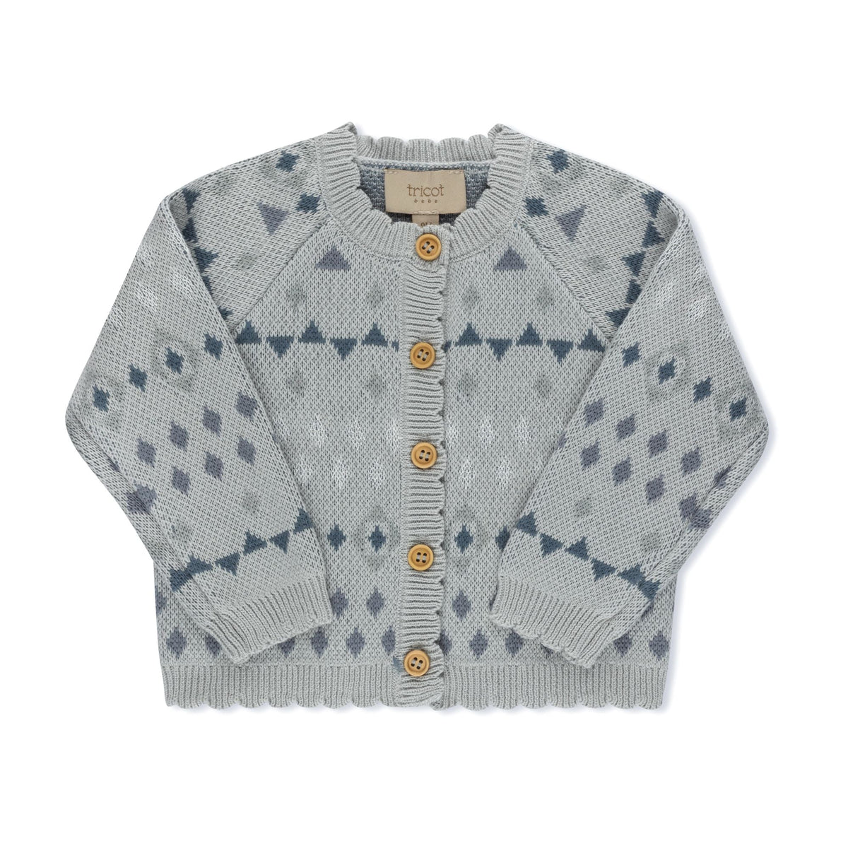 Jacquard Knit Baby Cardigan