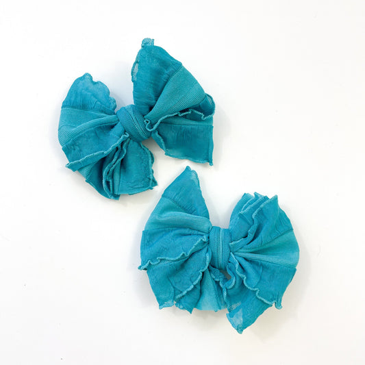 Turquoise | Ruffled Hair Clip