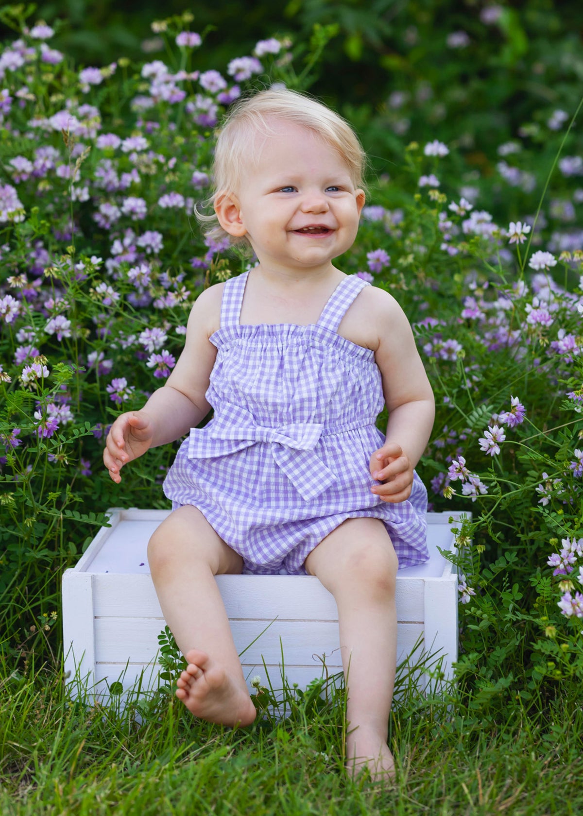 SUPER BLOOM BOW ROMPER