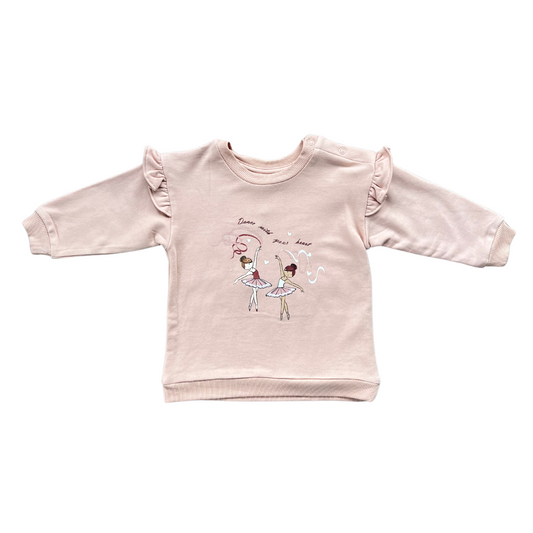 DANCE WITH YOUR HEART RUFFLE SWEATSHIRT