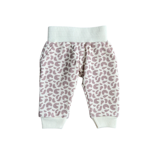 FLEECE SWEATPANTS-LILAC LEOPARD