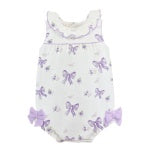 Lavender Bows Bubble w/ Ruffle Collar