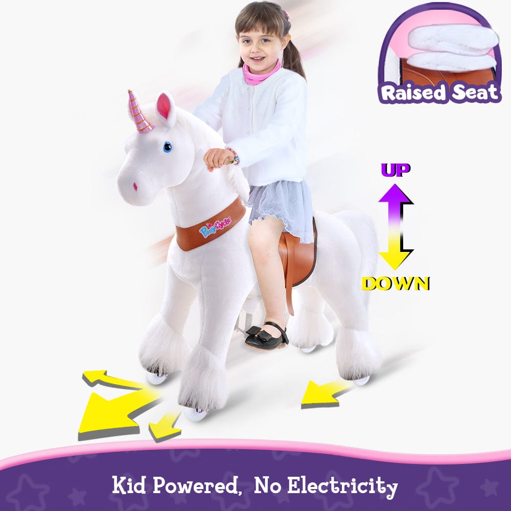 Model U Unicorn Ride-On Toy Age 3-4 White
