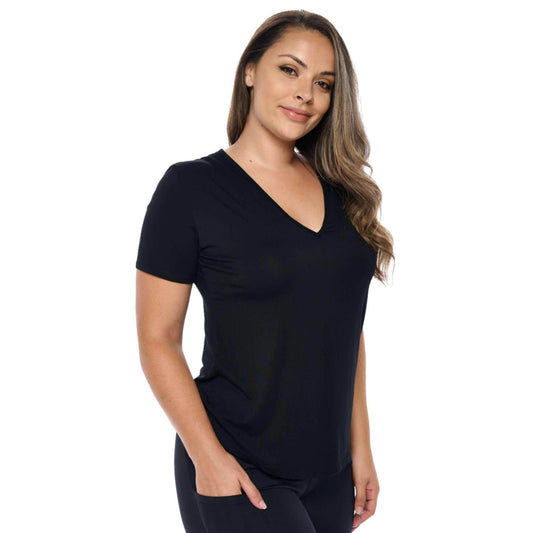 V-Neck T Shirt | Black