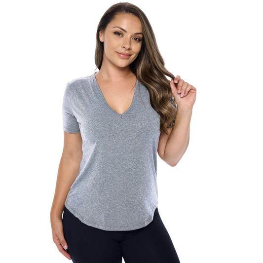 V-Neck T Shirt | Grey