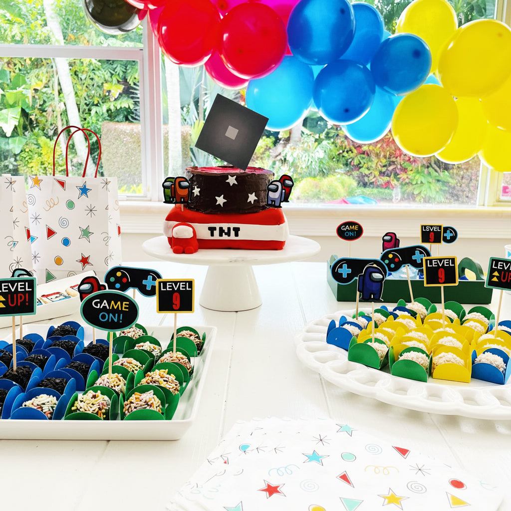 Colorful Kids Birthday Party Supplies Kit – Happy Colors | Plates, Cups, Napkins | Party in a Box