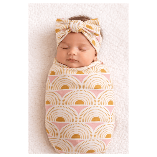 Vintage Sunshine Bamboo Baby Stretch Swaddle Blanket