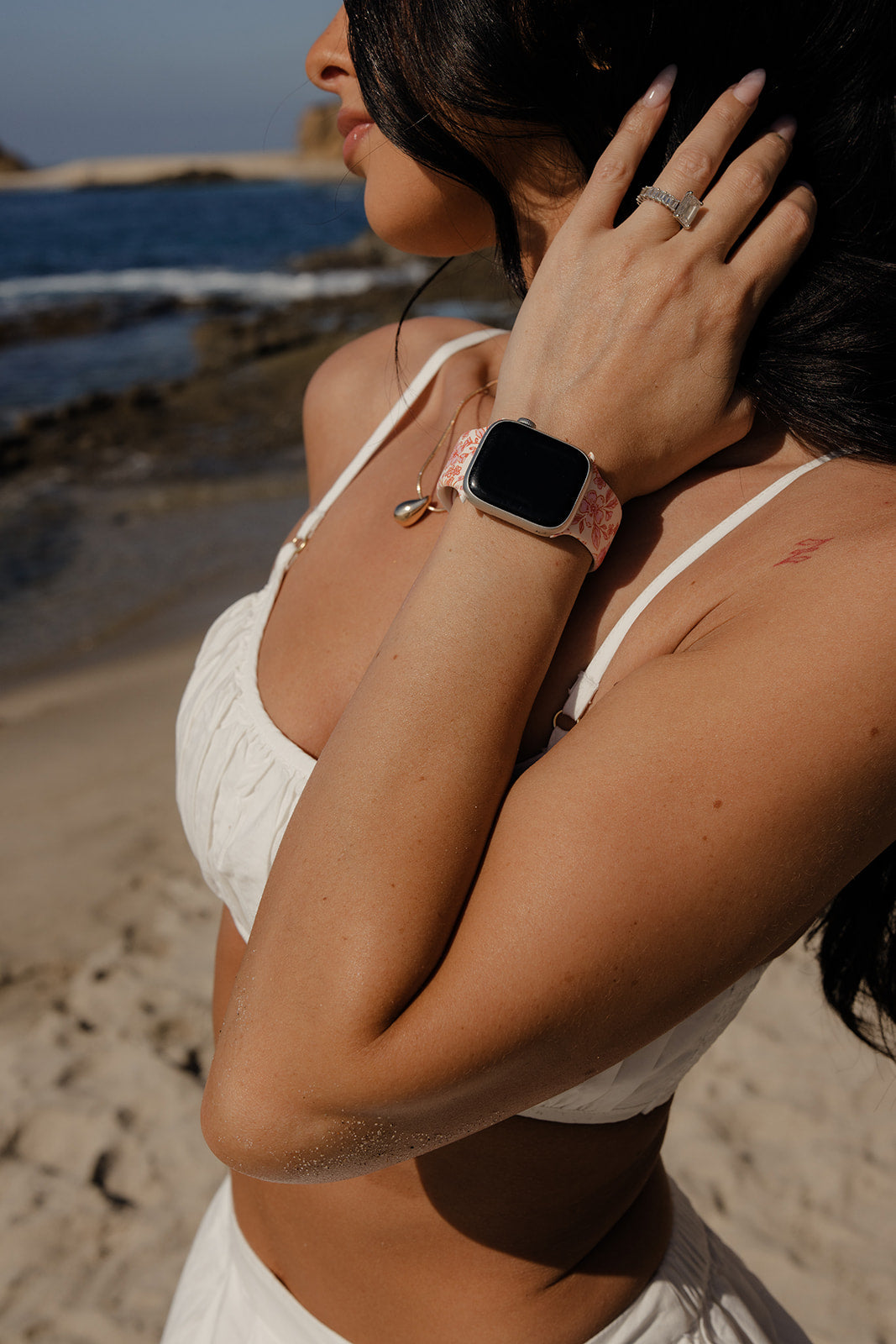 Pink Posy Watch Band