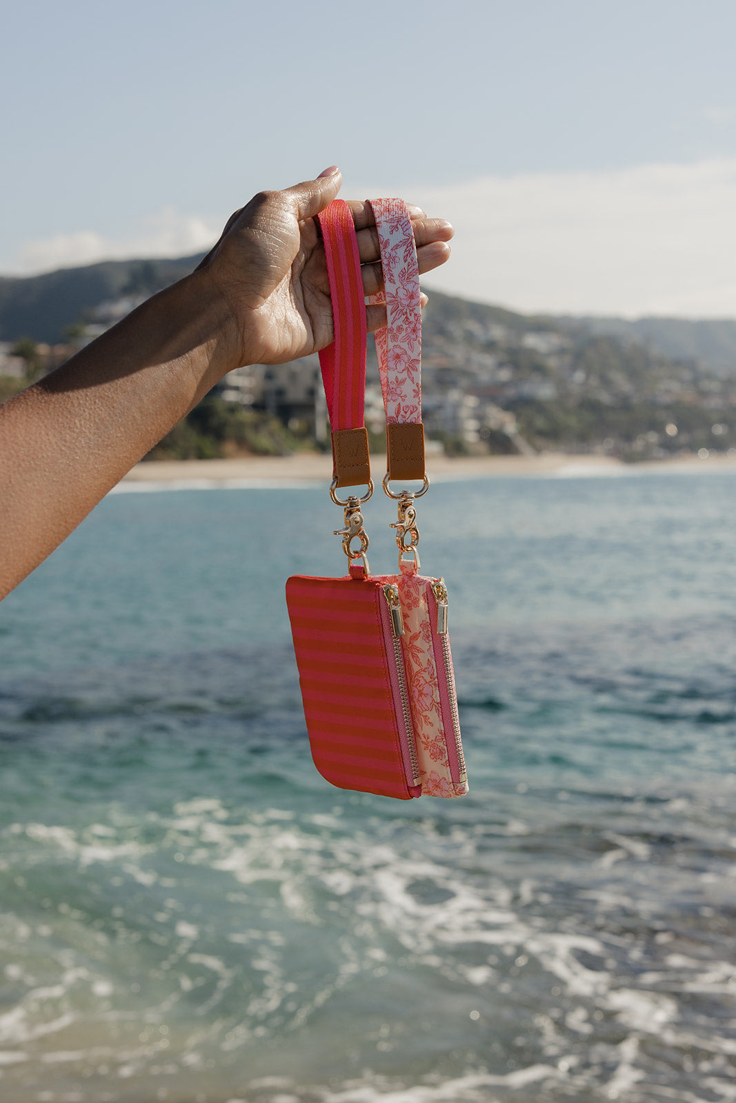 Pink Posy Wrist Lanyard