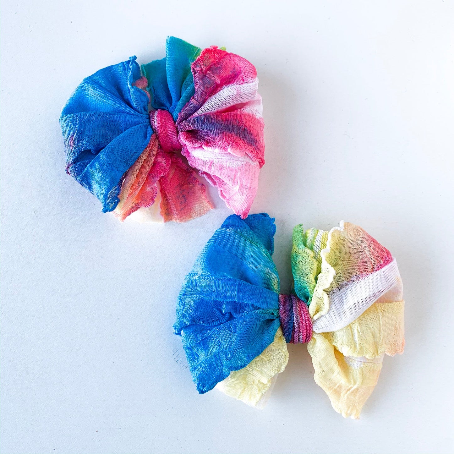 Watercolor Tie Dye | Ruffled Hair Clip