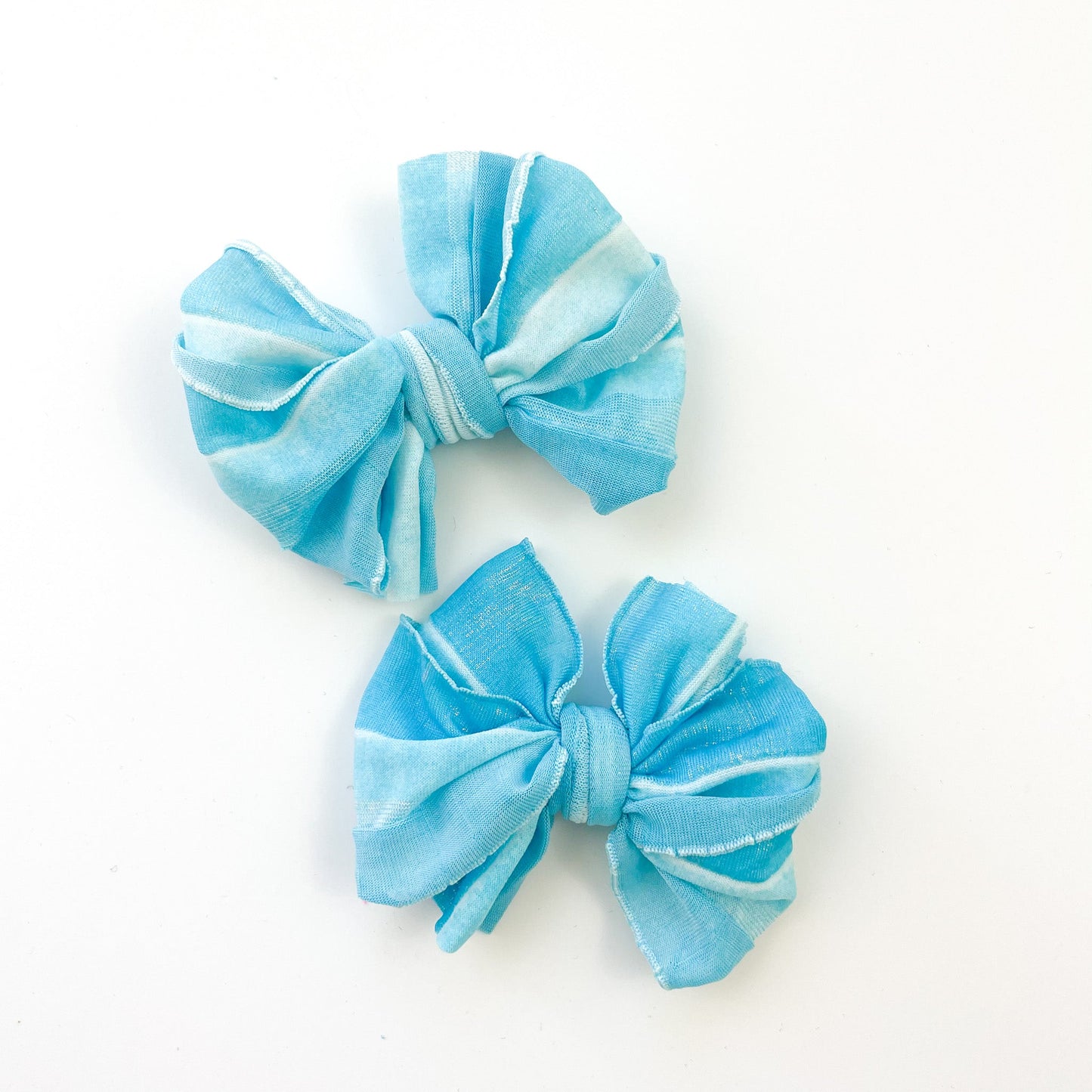 Waterfall Blue Ombre Shimmer | Ruffled Hair Clip