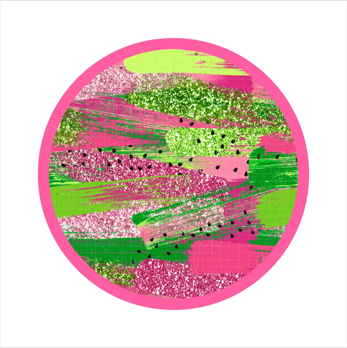 Watermelon Glitter | Large Clip Bow