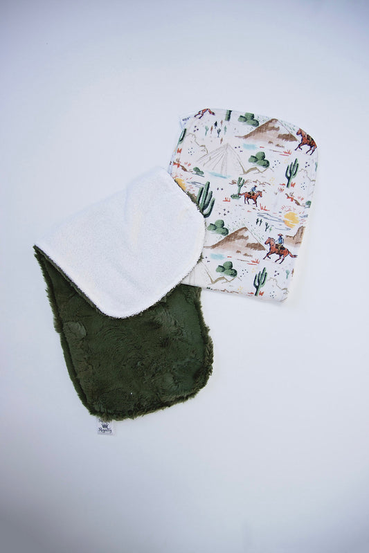Western Wyatt | Luxe Baby Burp Cloth Set of 2