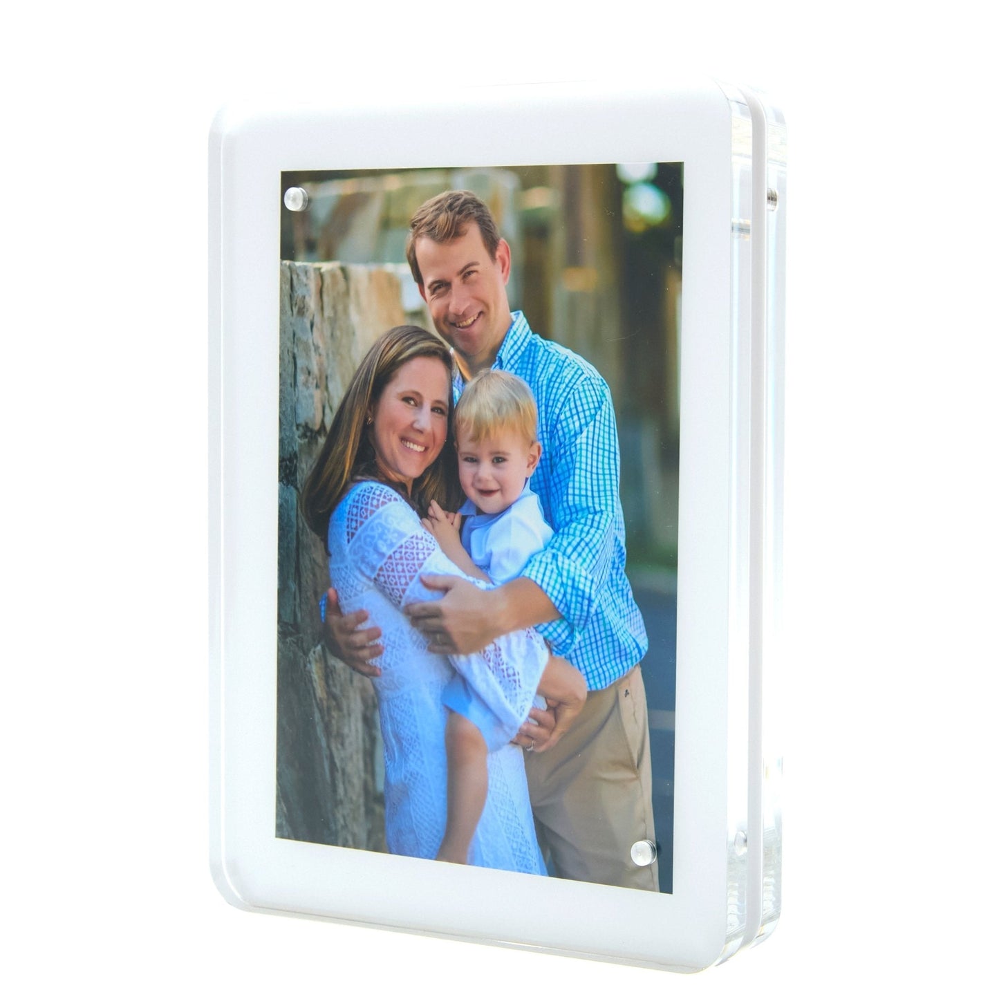 White Acrylic 5" x 7" Flip Frame