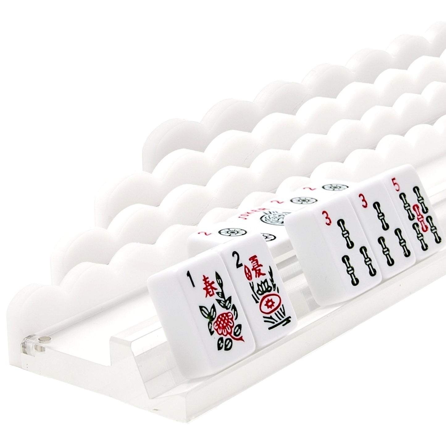 White Acrylic Mahjong Racks