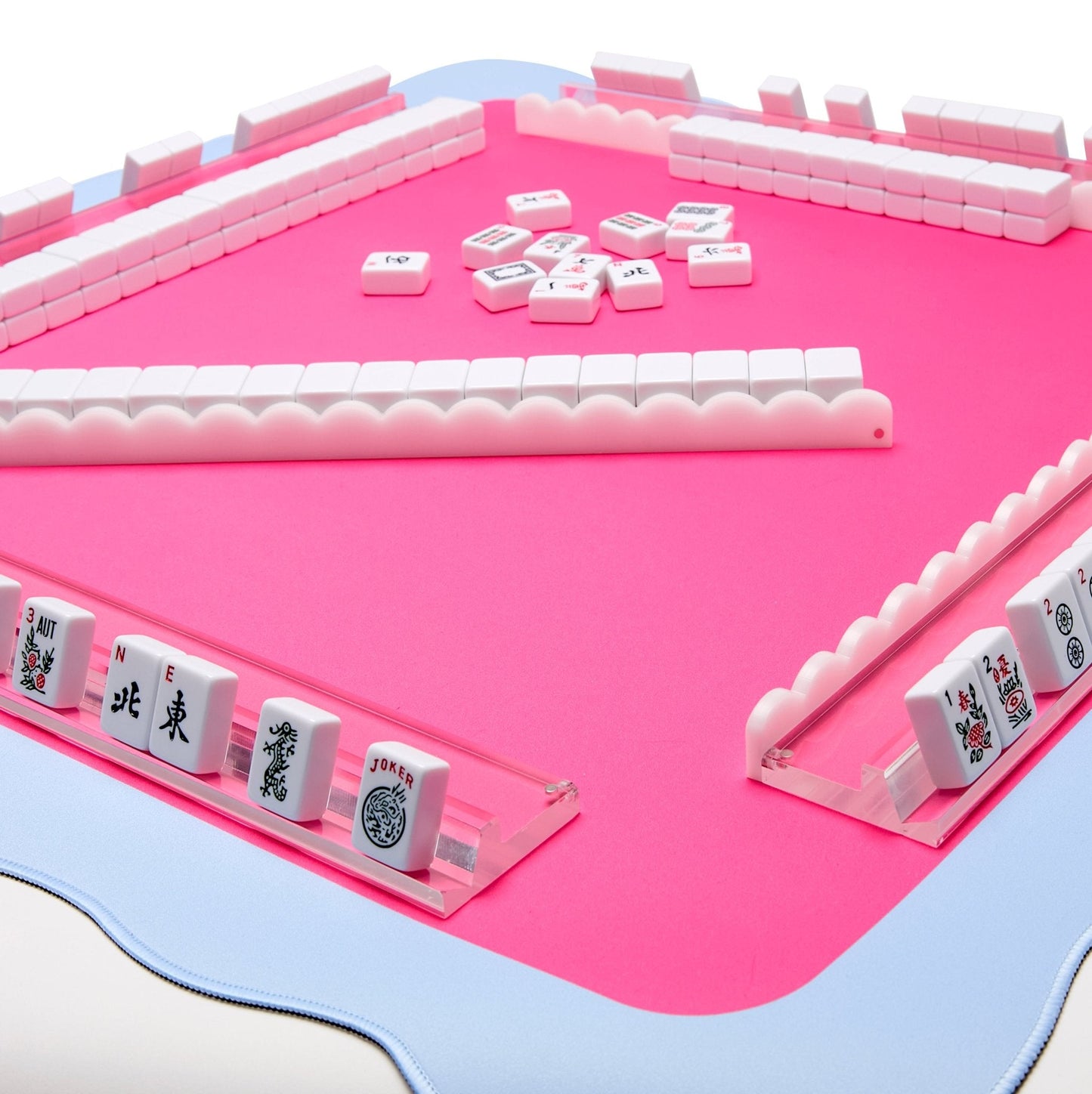 White Acrylic Mahjong Racks
