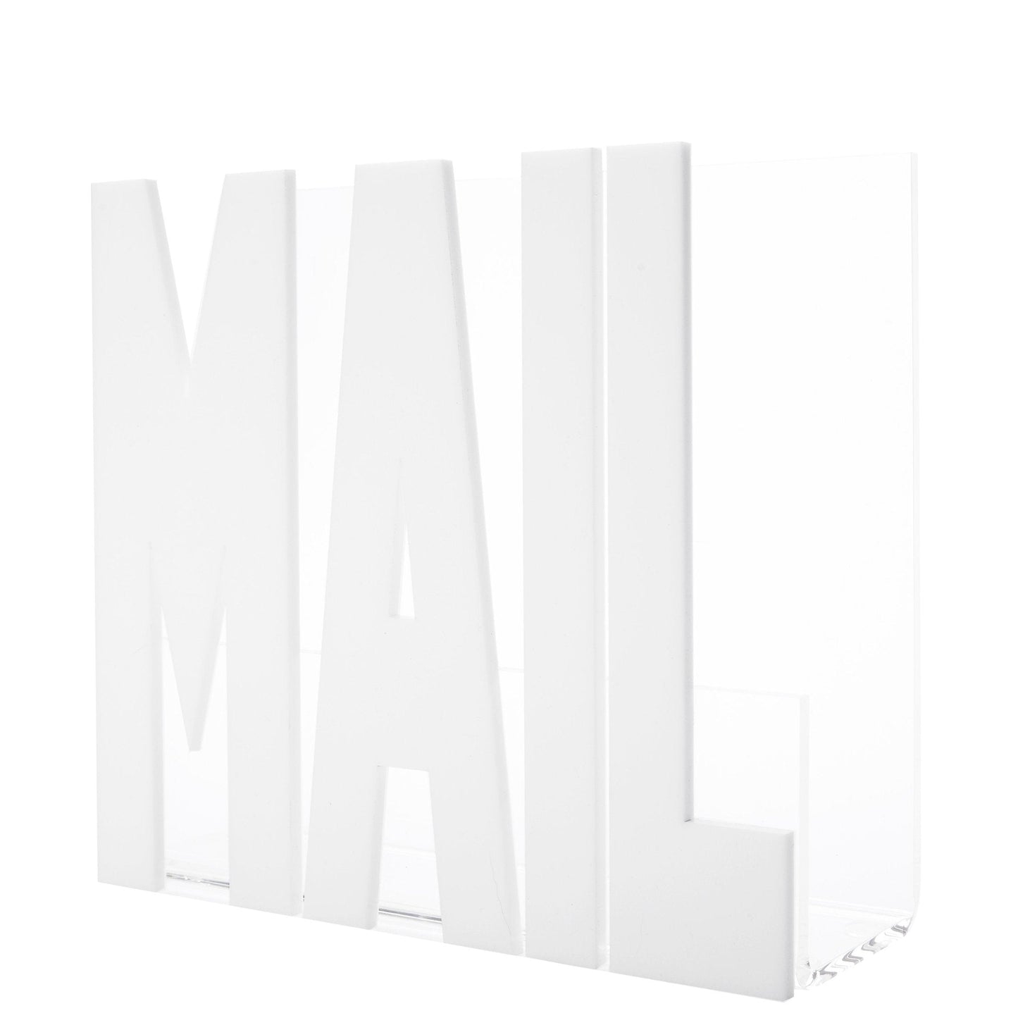 White Acrylic Mail Holder