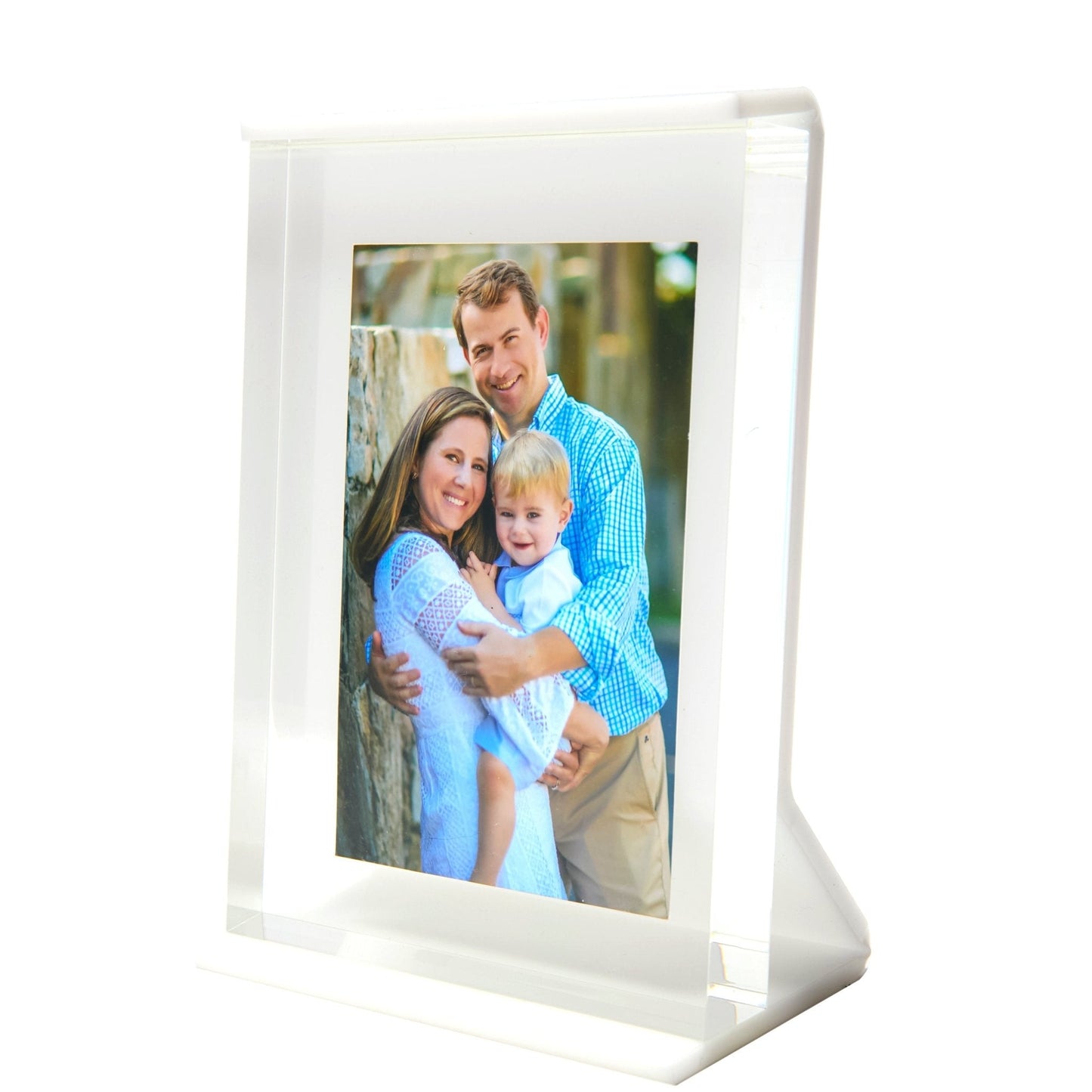 White Acrylic Retro Frame