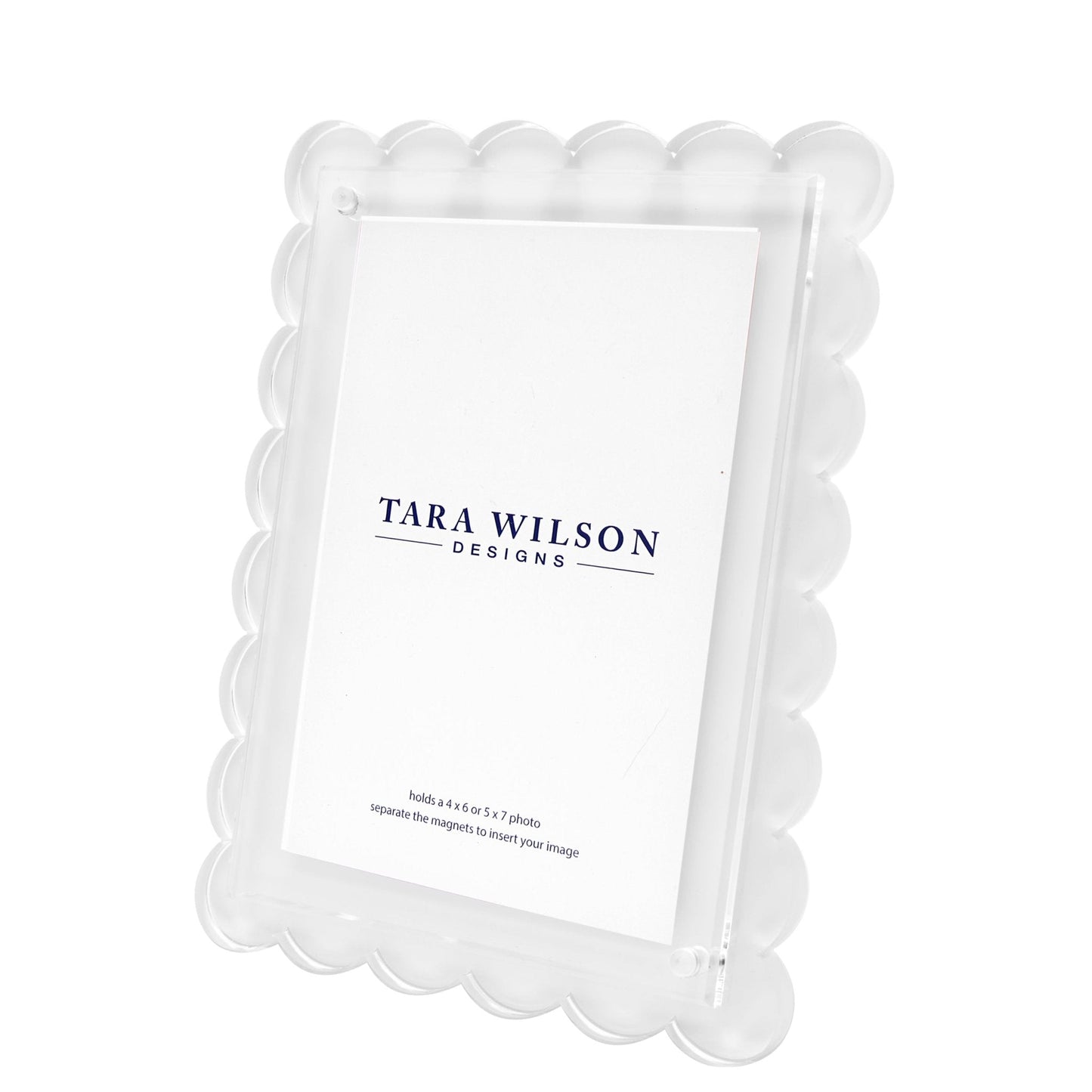 White Acrylic Scallop Frame