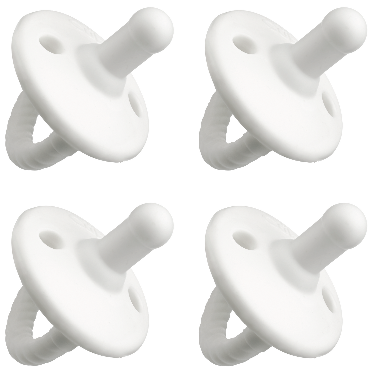 Pacifiers in White, 4 Pack