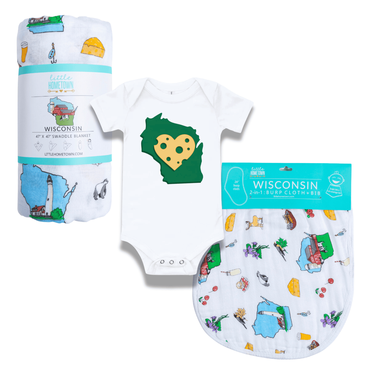 Wisconsin Baby Gift Bundle Baby Shower Essential for Newborn