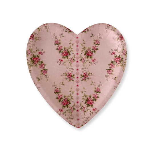 With Love Heart Shaped Plates, 12pcs