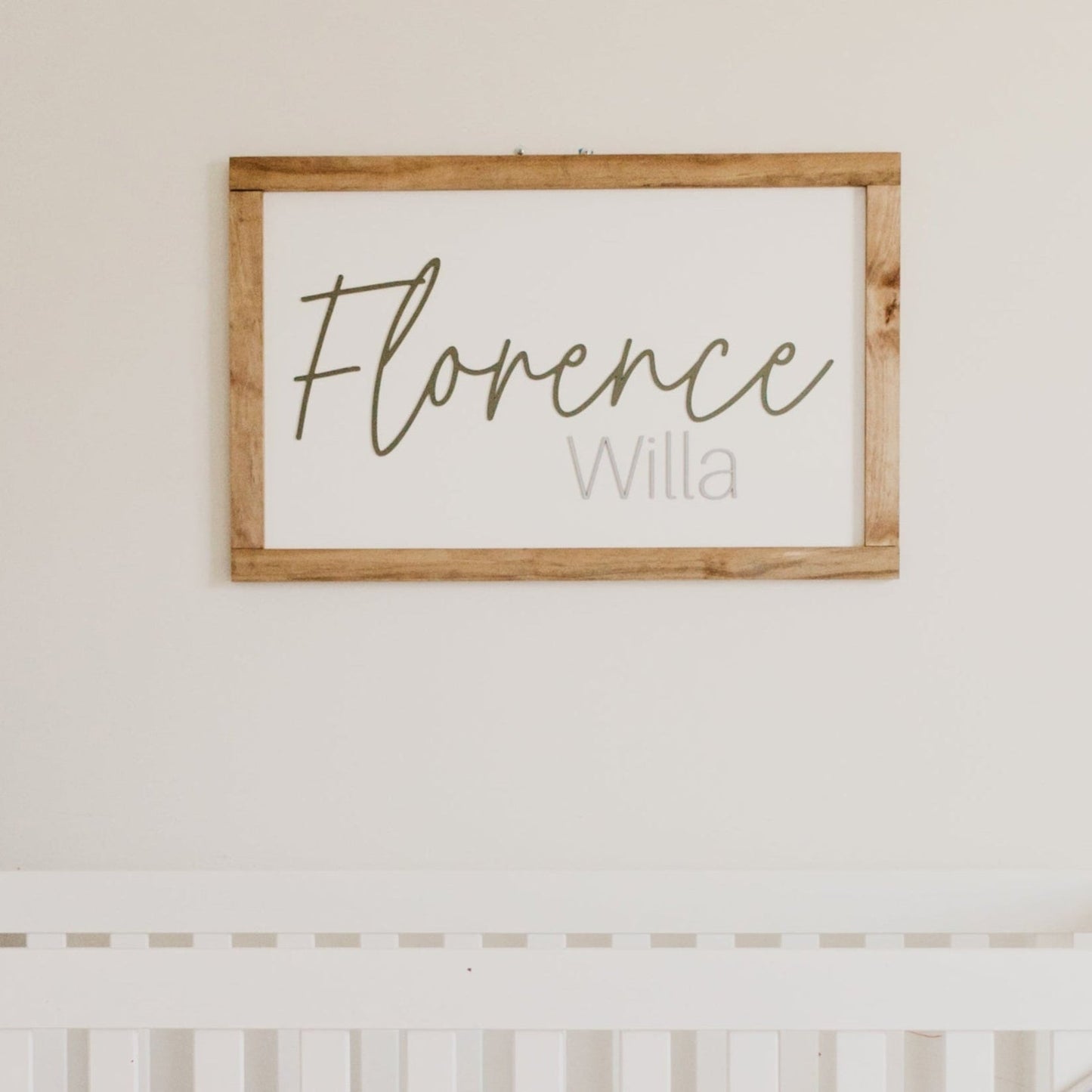 Custom Wooden Name Sign Rectangle