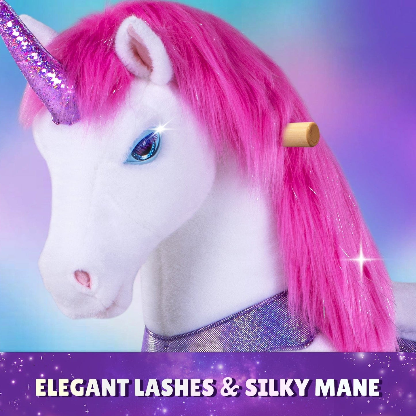 Model Y® Pink/Purple Unicorn Rideable Toy for Age 4-7