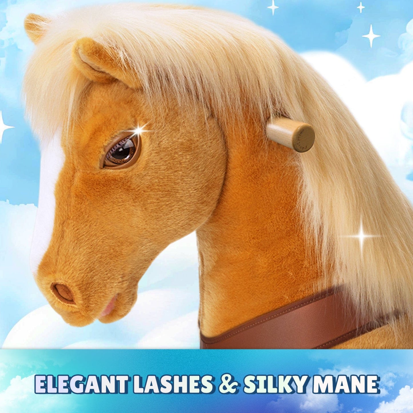 Model Y® Light Brown Horse Rideable Toy for Age 3-4